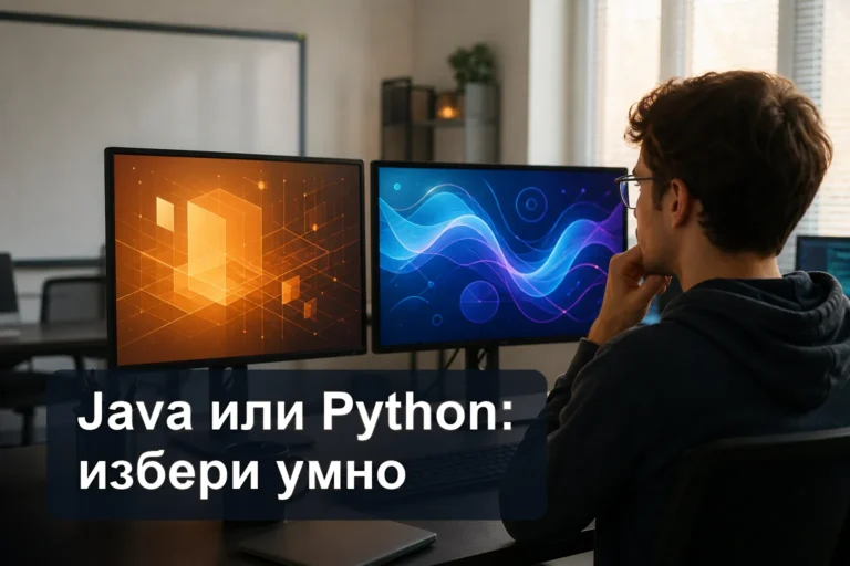 Начинаещ програмист сравнява два различни подхода за изучаване на Java и Python