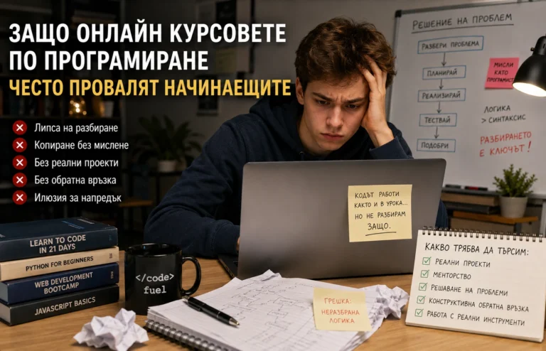 Защо онлайн курсовете по програмиране не дават резултат